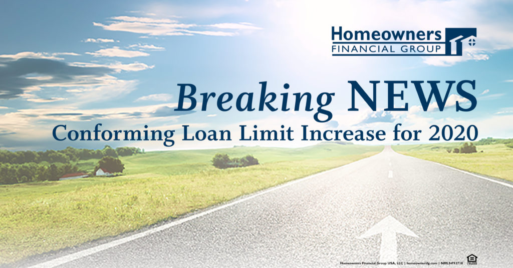 Conforming Loan Limit Increase for 2020 | Homeowners ...