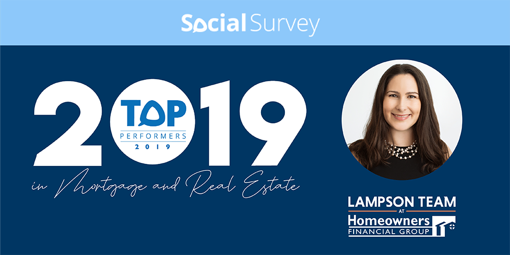 Austin Lampson Named a Top Performer for 2019 by SocialSurvey